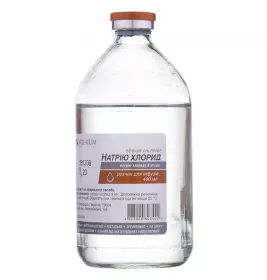 Натрію хлорид розчин для інфузій 0,9% по 400 мл у скляному флаконі 1 шт. - Артеріум