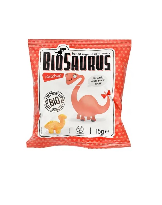 Снеки кукурудзяні з кетчупом органічні (БЕЗ ГЛЮТЕНУ) BABE Mclloyd's 15г