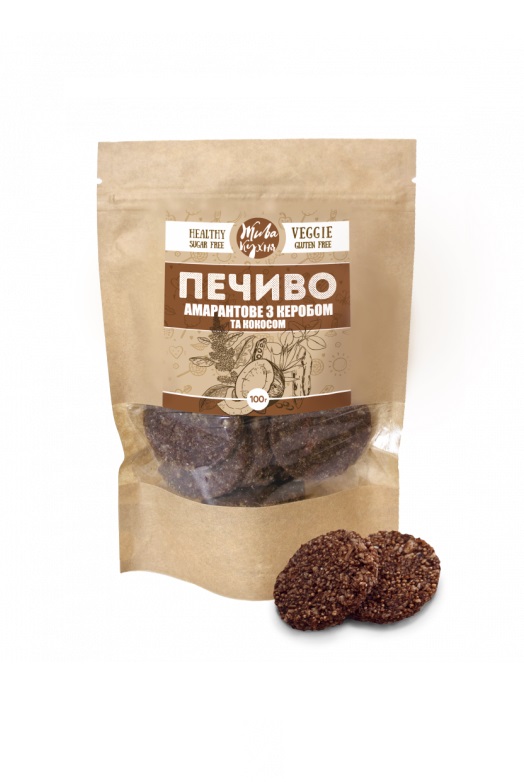 *Печенье Живая Кухня Амарантовое с керобом и кокосом 100г *Печенье Живая Кухня Амарантовое с керобом и кокосом 100г