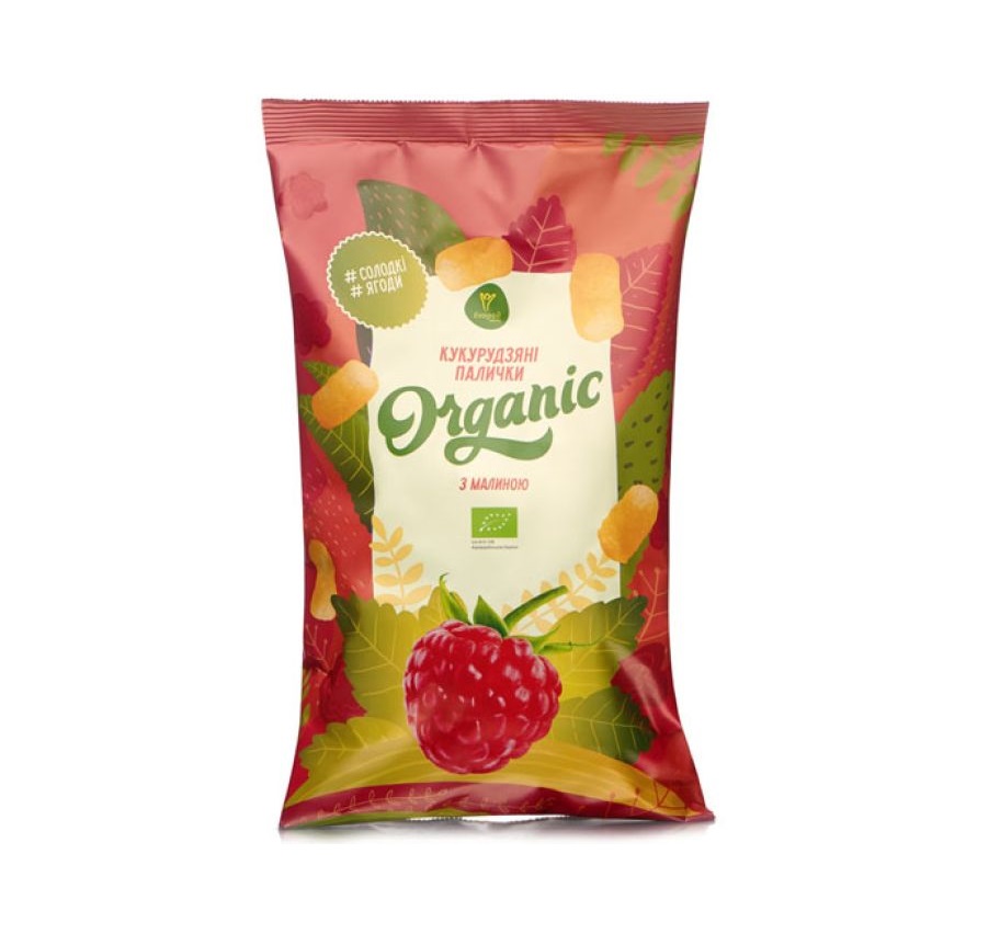 Кукурудзяні палички з малиною Екород 70 г