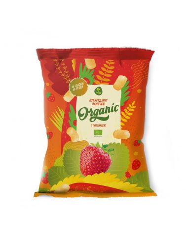 Кукурудзяні палички з полуницею Екород 70 г