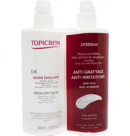 Набір Бальзам Toпікрем АД Пом'якшувальний для обличчя та тіла 2*500мл
