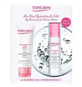 Набір Топікрем Крем Ультра-зволожуючий для чутливої та сухої шкіри обличчя 40мл +Сироватка Ультра зволожуюча 7мл