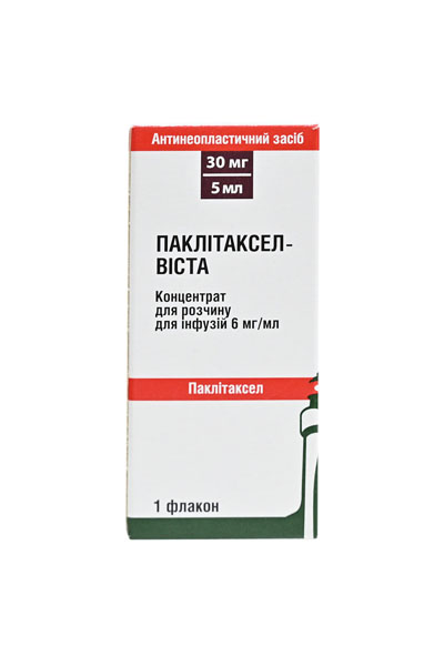 Паклітаксел-Віста концентрат 6 мг/мл по 5 мл (3 мг) у флаконі 1 шт.