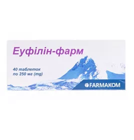 Эуфиллин-фарм таблетки 0,25 г №40