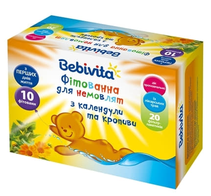 *Фітована Bebivita для немовлят календула та кропива 20*3,0г