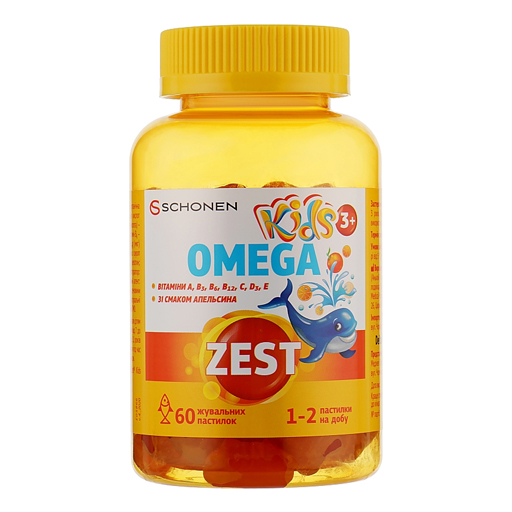 Зест Кідз Омега жувальні пастилки №60