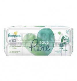 Серветки вологі Pampers дитячі Aqua Pure №2*48 ПрепакКор
