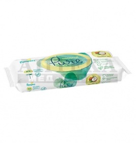 Серветки вологі Pampers дитячі Pure Protection Coconut №42 ПрепакКор