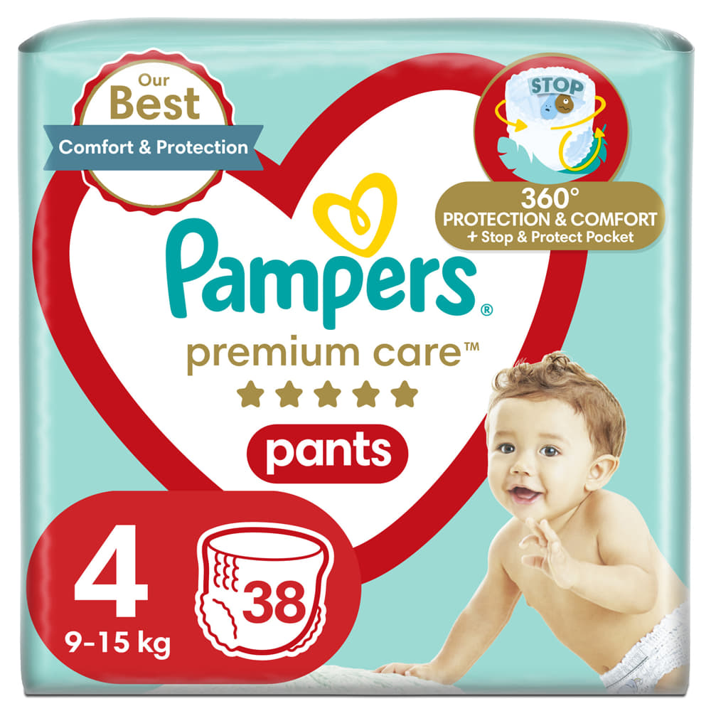 Підгузки-трусики Pampers Premium Care Pants Maxi 9-15 кг №38