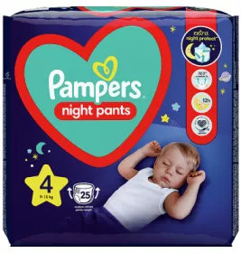Підгузки-трусики Pampers Pants Нічні Maxi 4 (9-15 кг) №25