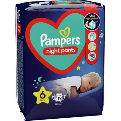Підгузки-трусики Pampers Pants нічні Giant 6 (15+ кг) №19