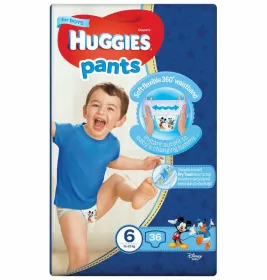 Підгузки-трусики Хаггіс Pants 6 Mega Boy 15-25 кг №36 (хлопчики)