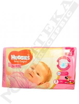 Підгузки Хаггіс Ультра Комфорт для дівчаток 5-9 кг №1 (56)