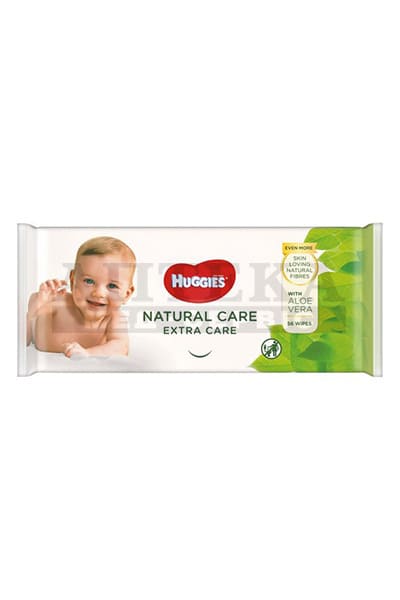 *Серветки вологі Хаггіс Natural Extra Care №56