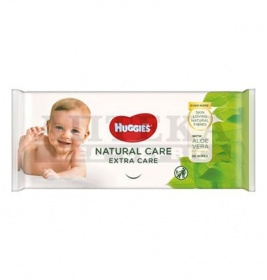 *Серветки вологі Хаггіс Natural Extra Care №56