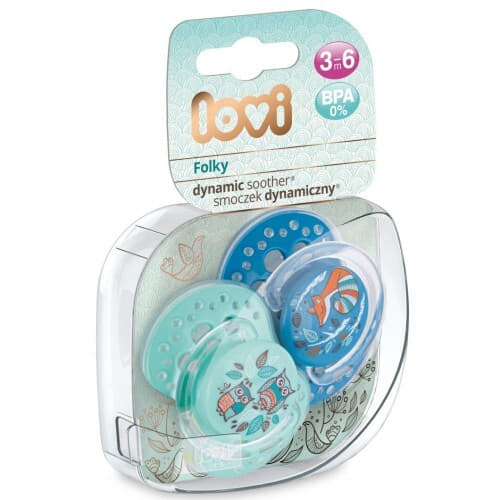 *Канпол Пустышка (22/842) сил. динам. 3-6 мес boy Lovi Folky 2 шт