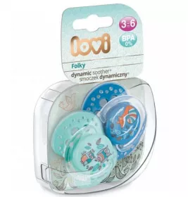 *Канпол Пустышка (22/842) сил. динам. 3-6 мес boy Lovi Folky 2 шт