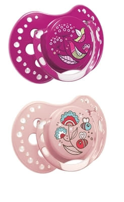 *Канпол Пустышка (22/842) сил. динам. 3-6 мес girl Lovi Folky 2 шт