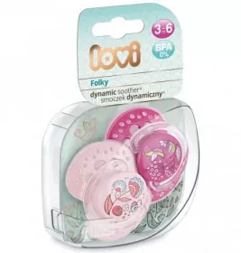 *Канпол Пустышка (22/842) сил. динам. 3-6 мес girl Lovi Folky 2 шт