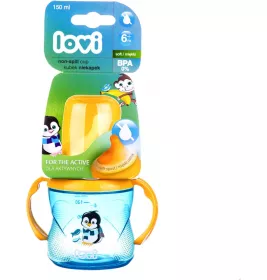 *Канпол Кружка (35/321)  непролив. с мягк. насад. 6+ 150мл LOVE бирюз