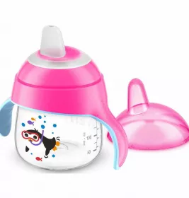 *Avent чашка-непроливайка з носиком 200мл 6+ міс.дівчинка 3931398