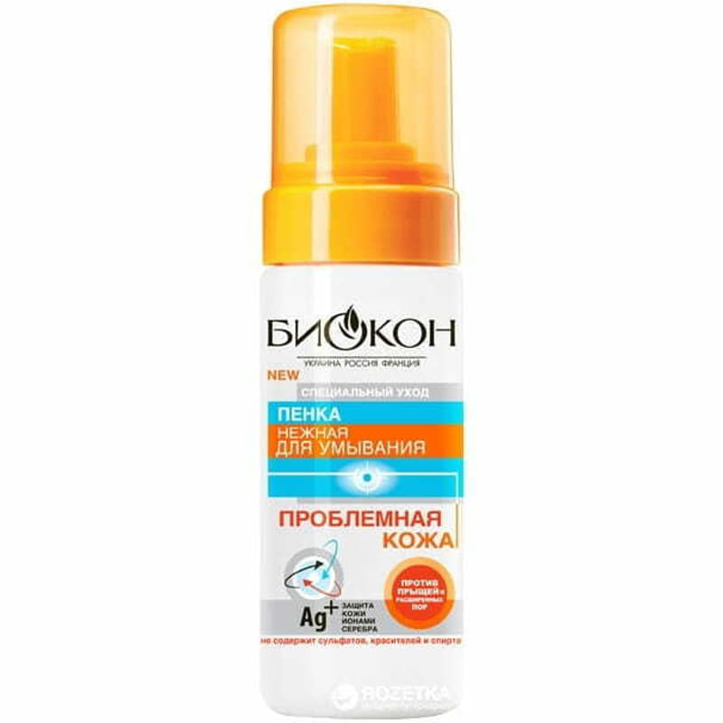 *Пінка Біокон Проблемна шкіра ніжна для вмивання 150мл