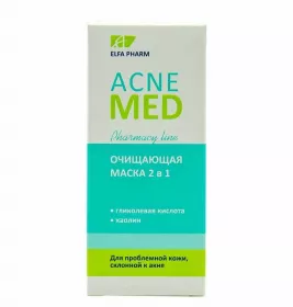 *Эльфа Фарм Акне Мед Очищающая маска 2 в 1 40мл