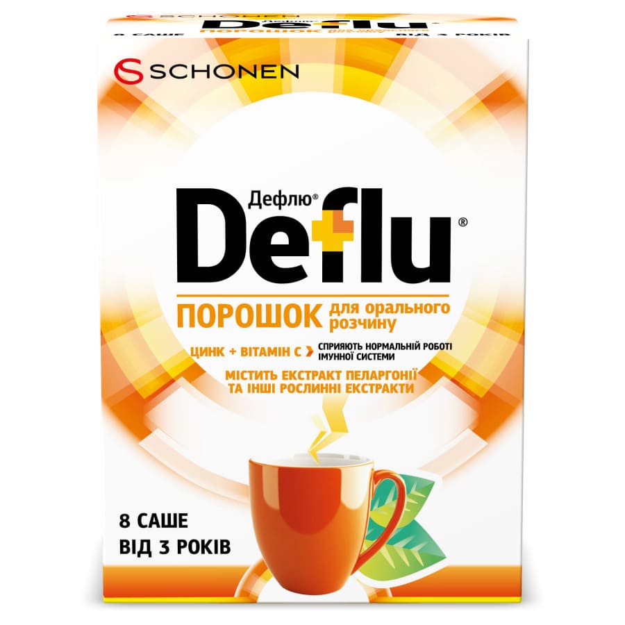 Дефлю порошок д/ор. р-ра саше №8