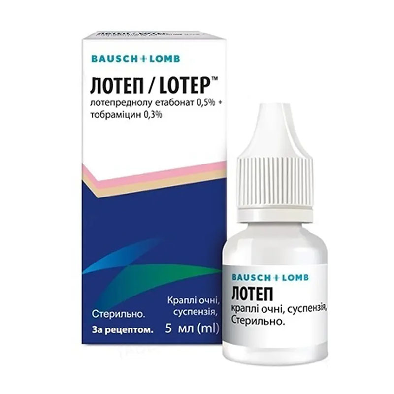 Лотеп краплі очні 0.5%/0.3% по 5мл у пляшці