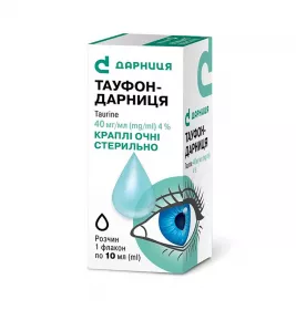Тауфон-Дарница капли глазные 4% по 10 мл во флаконе 1 шт.