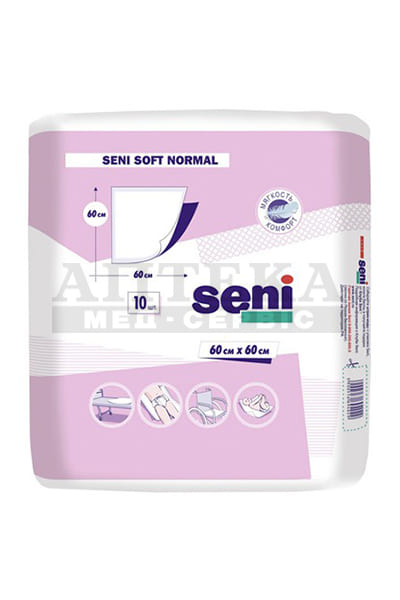 Пеленки SENI Soft Normal впитывающие 60*60см №5 Пеленки SENI Soft Normal впитывающие 60*60см №5