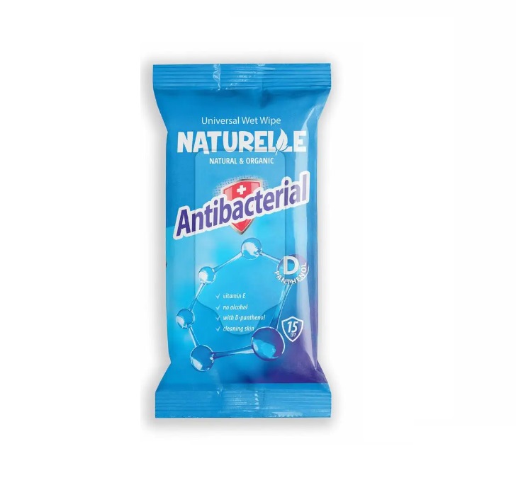 Серветки вологі NATURELLE antibacterialn D-pantenol №15