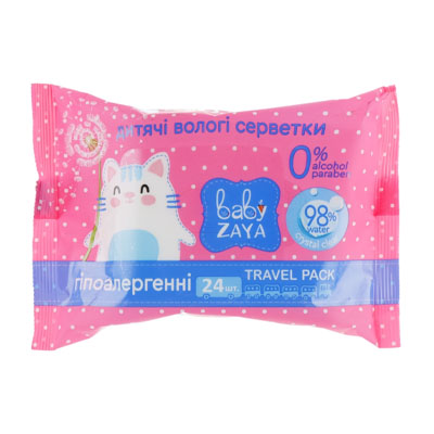 Салфетки влажные Baby Zaya Гипоаллергенные №24