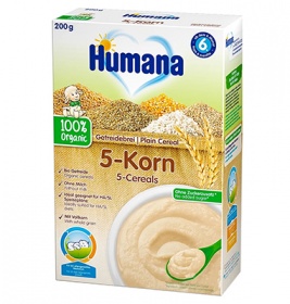 *Каша Humana безмолочна 5 злаків органік 200г (1124085)
