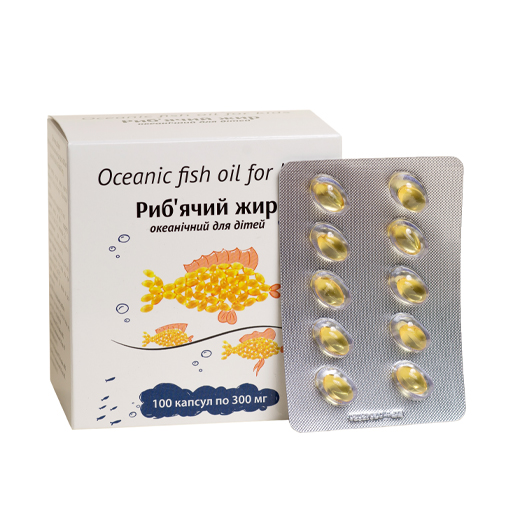 *Риб'ячий жир Океанічний для дітей капс. 300 мг №100 блістер