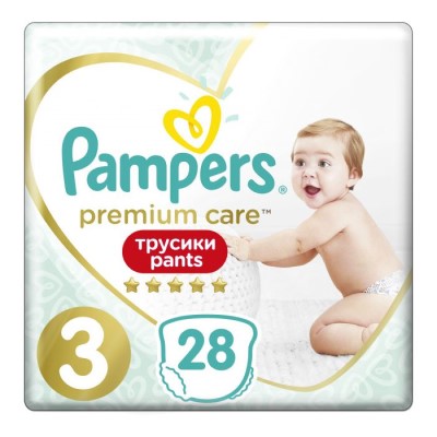 Підгузки-трусики Pampers Premium Care Pants Midi 6-11 кг №28