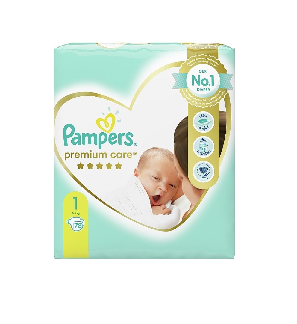*Підгузки Pampers Premium Care Newborn (2-5 кг) №78