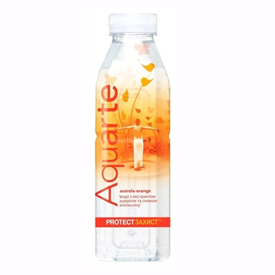*Вода Aquarte Протект с экстрактом ацеролы и вкусом апельсина 0,5л