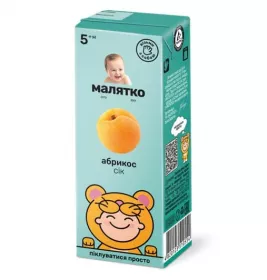 Сік Малятко абрикосовий з м'якоттю ТП 200 мл