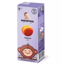 Сік Малятко персиковий з м'якоттю ТП 200 мл