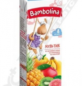 Сік Bambolina мультифруктовий відновлений 200 мл