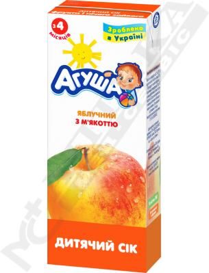 *Сік Агуша яблуко з м'якоттю Slim ко-пакінг 0,2 л