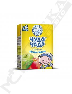 *Сік Чудо-чадо яблучно-персиковий з м'якоттю і цукром 200 мл