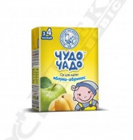 *Сік Чудо-чадо яблучно-абрикосовий з м'якотю і цукром 200 мл