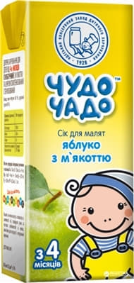 Сік Чудо-чадо яблучний з м'якоттю і цукром 200 мл