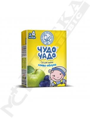 Сік Чудо-чадо яблучно-сливовий з м'якоттю, цукром і вітаміном С 200 мл
