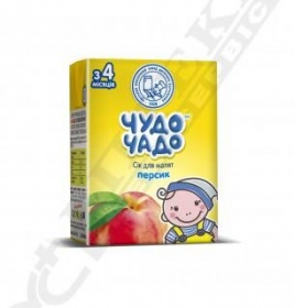 Сік Чудо-чадо персиковий з м'якоттю, цукром і вітаміном С 200 мл
