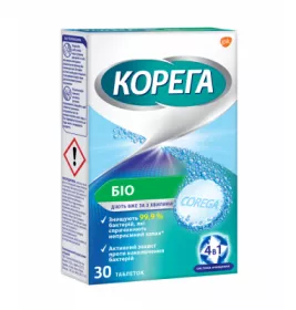 Таблетки Corega для очистки зубных протезов БИО №30