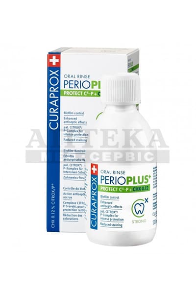 Ополаскиватель Curaprox PerioPlus+ Protect Жидкость-ополаскиватель полости рта 0,12% 200 мл Ополаскиватель Curaprox PerioPlus+ Protect Жидкость-ополаскиватель полости рта 0,12% 200 мл